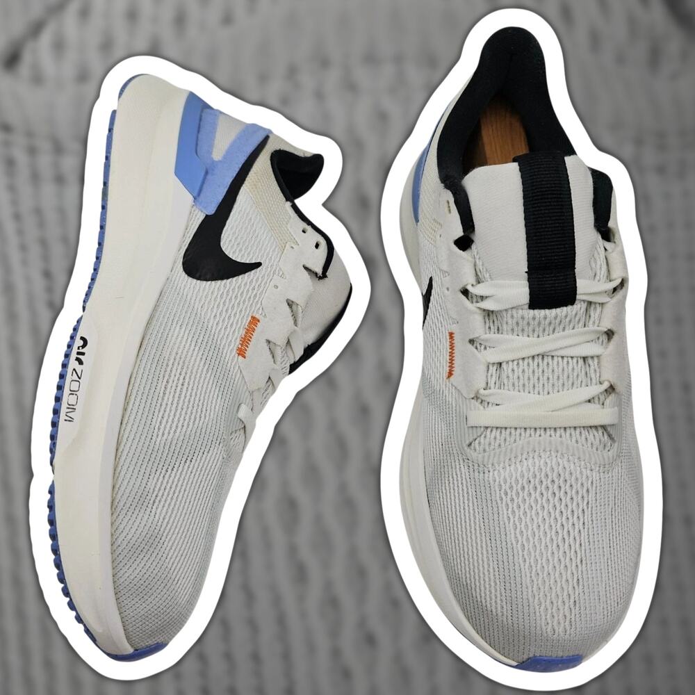 Nike Structure 25 White Black Royal Pulse Pure Platinum Womens 10 Running Shoes